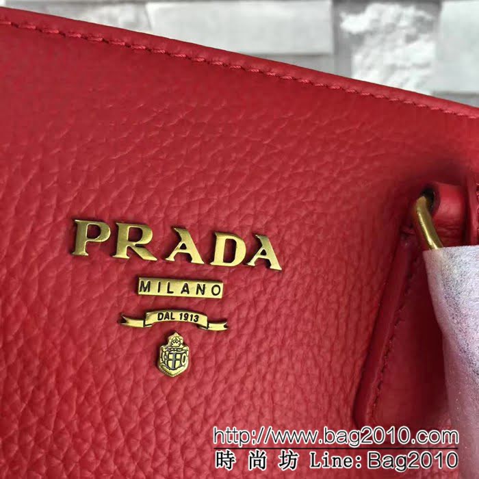 普拉達PRADA原單 最新爆款 1BD048 荔枝紋牛皮手提肩背包 PHY1074